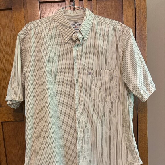 Discount Shipping on Men's Medium Ralph Lauren Button Down Short Sleeve Shirt - Picture 1 of 3